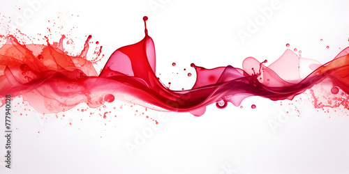 Photo of red juice splash capture image freshness beauty on white background photo