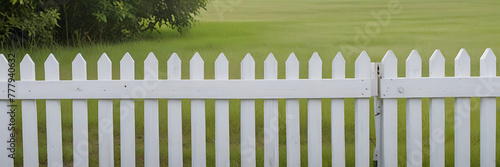 white wooden fence closeup isolated for background or wallpaper banner, fence