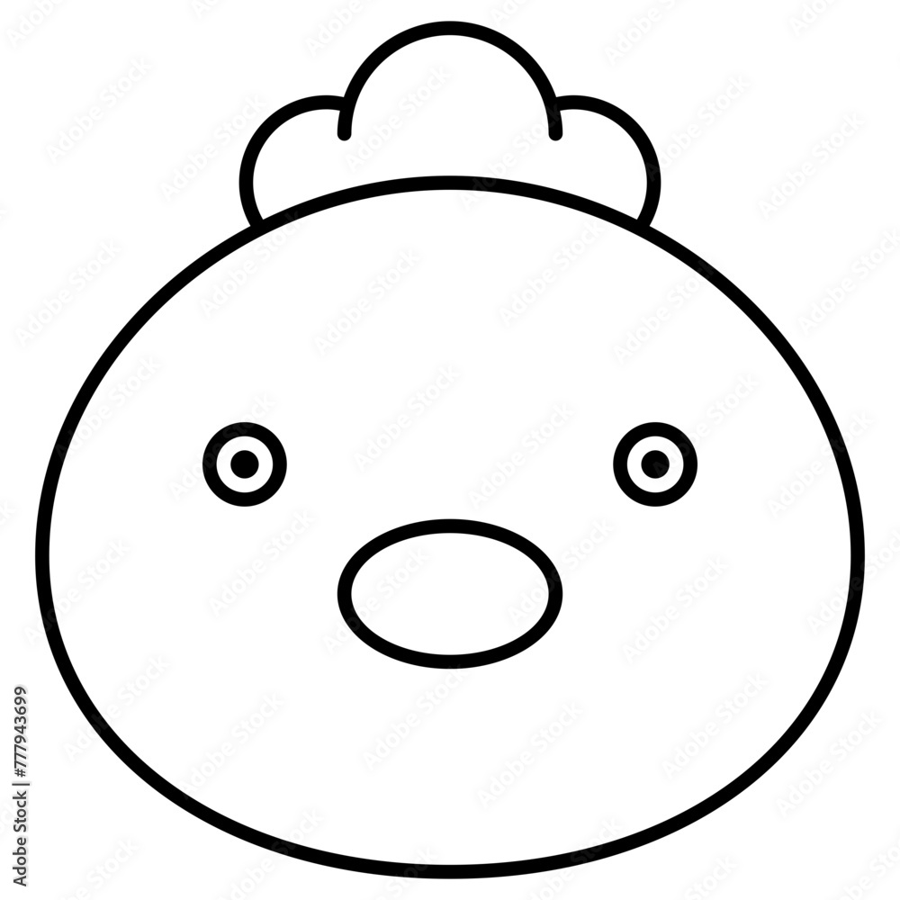 Obraz premium chicken head icon