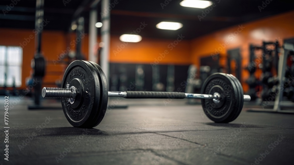 Fototapeta premium dumbbell on the floor