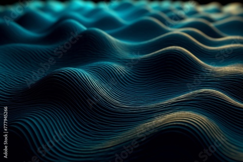Fantasy Landscape Illusionistic Digital Mesmerizing Wave Pattern