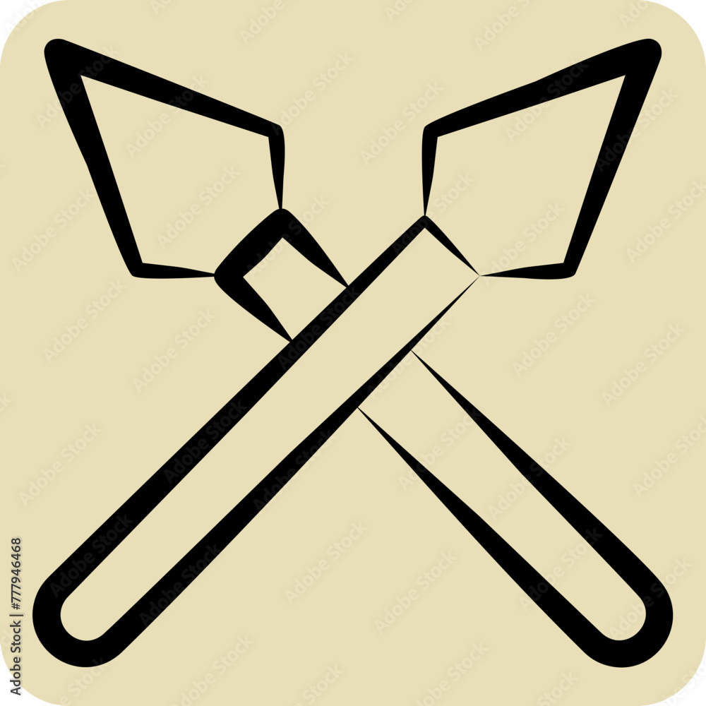 Icon Dance. related to South Africa symbol. hand drawn style. simple design illustration Icon Dance. related to South Africa symbol. hand drawn style. simple design illustration