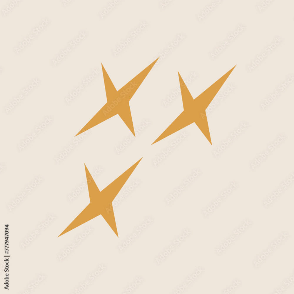 Obraz premium Hand drawn boho chic bohemian shape vector element
