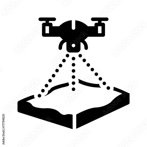 Vector solid black icon for Photogrammetry