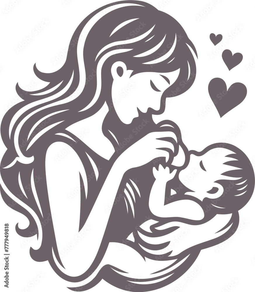 mother and baby vector mother and baby vector