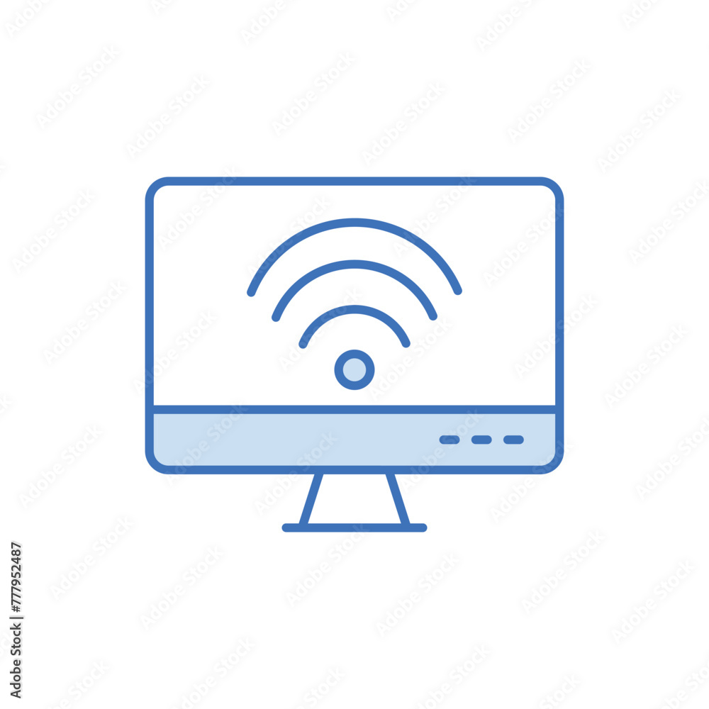 Monitor icon design with white background stock illustration Monitor icon design with white background stock illustration