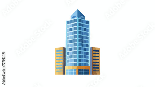 Commercial Building logo High Rise Building flat vector
