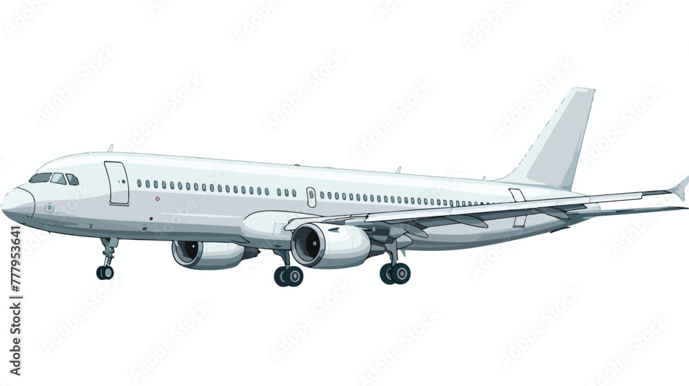 Commercial airplane image illustration isolated