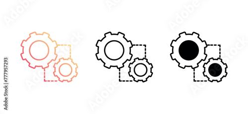 Connection icon design with white background stock illustration