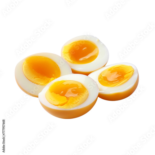 cooked eggs isolated photography with a transparent background