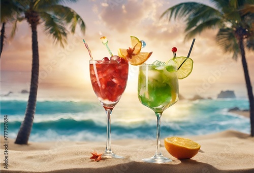 cocktails on the beach