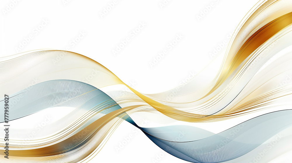 abstract blue line wave background. white smooth element swoosh speed ...