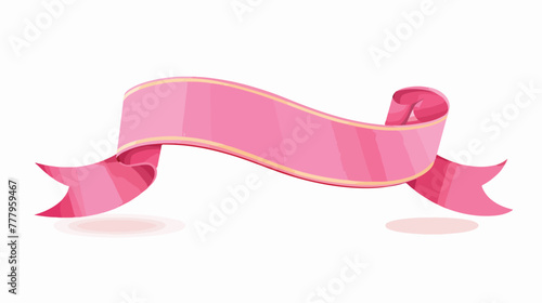 Illustration of message frame with ribbon flat