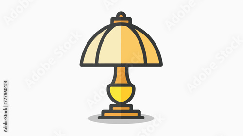 Outline lamp icon illustration isolated sign sy