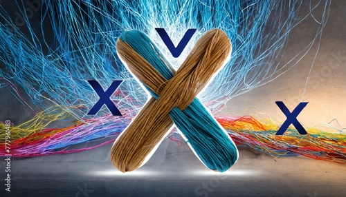 sign on the symbol of x 3d illustration  photo