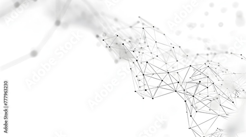 Interconnected Digital Network Visualization Geometric Abstract Background