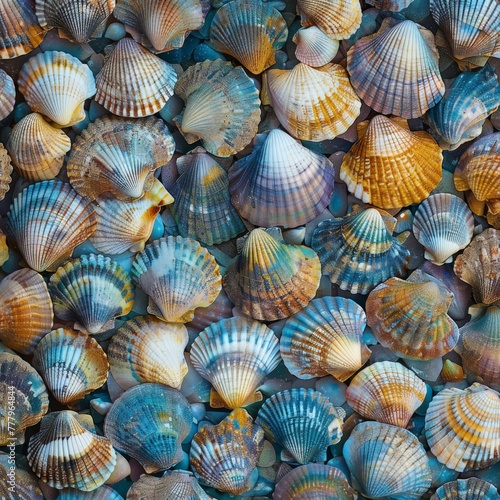 Seashells Scattered on the Ground
