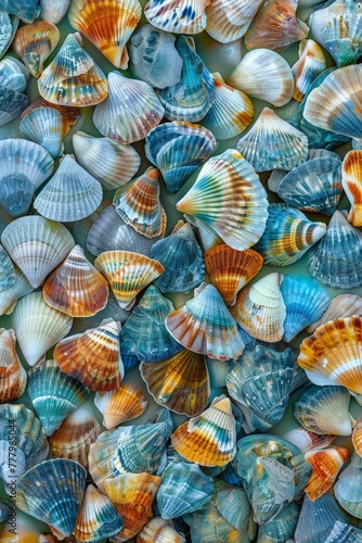 Assorted Seashells in Various Colors