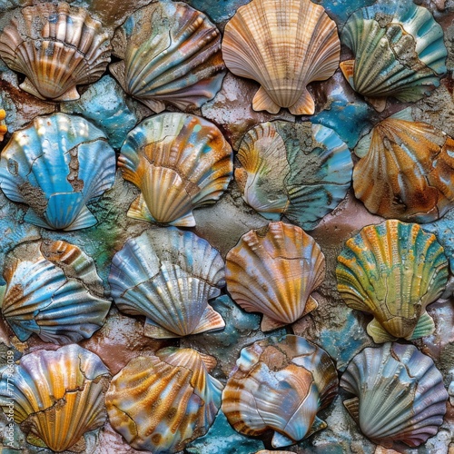 Seashells Arranged on a Rock