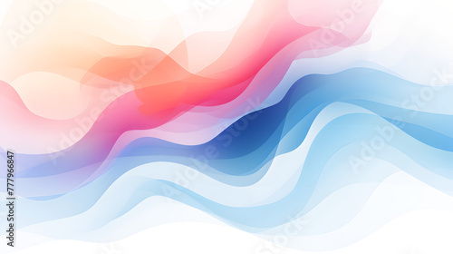 Abstract colorful waves. color on white and transparent background