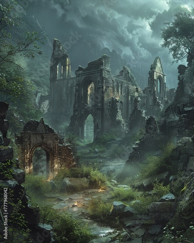 Ancient ruins holding the key to unlock the mysteries of dark lords and their sorcery.