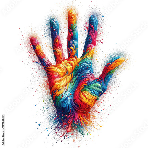 Isolated Hand on a Clear PNG Canvas, Generative AI