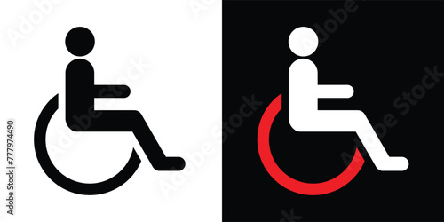 Symbol Sign. NPS wheelchair accessible sign. eps 10