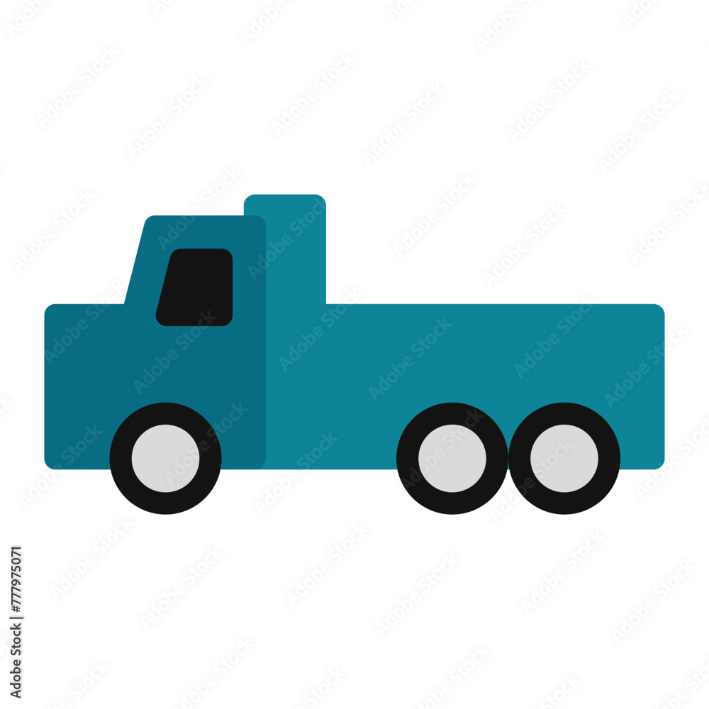 Truck icon in flat color fill style Truck icon in flat color fill style