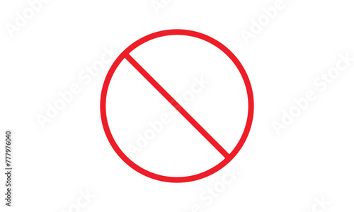 Red not allowed stop sign isolated on transparent background. prohibition sign or stop sign transparent png.