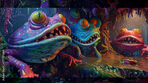 Fantastical Frogs in a Magical Rainforest