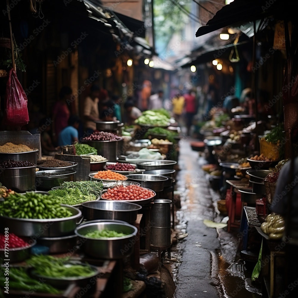A Pongal Market Field with Fruits and Vegetables