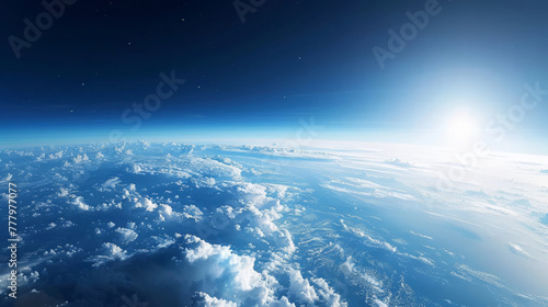 Earth’s atmosphere thinning, a surreal view from space, surreal,