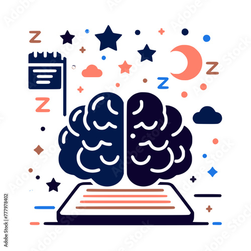 Cognitive States : Concept illustration of effect of restorative sleep on learning and memory	