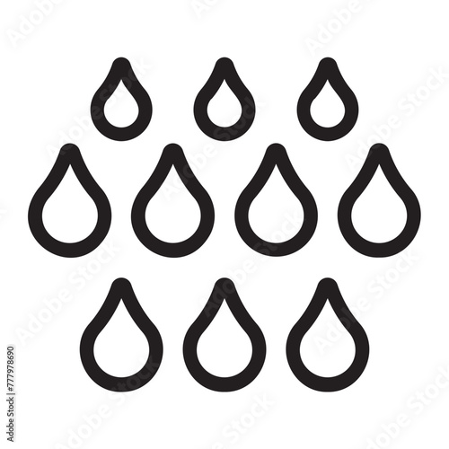 droplets line icon