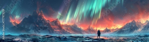 Mystical realms where the aurora weaves the fabric of reality