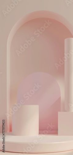 pink 3d mock up background 