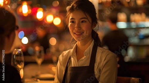 young female waitress