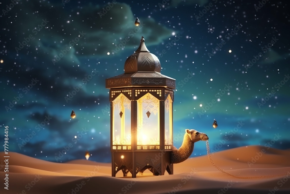Eid mubarak and ramadan kareem greetings with islamic lantern and mosque. Eid al fitr background Eid mubarak and ramadan kareem greetings with islamic lantern and mosque. Eid al fitr background