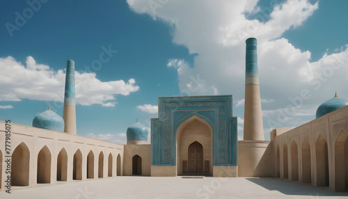Humayun's Mausoleum in Samarkand, Uzbekistan. Generative AI