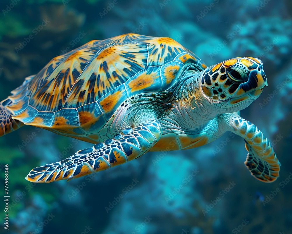 Fototapeta premium Sea Turtle in the Ocean