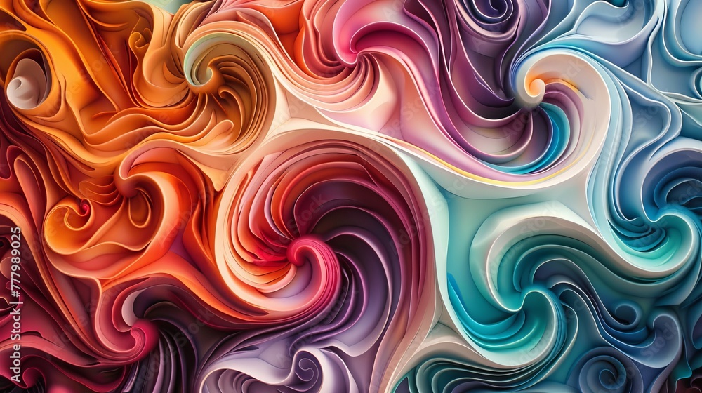 An artistic digital creation with smooth waves of colors flowing into each other, forming a seamless abstract pattern. An artistic digital creation with smooth waves of colors flowing into each other, forming a seamless abstract pattern.