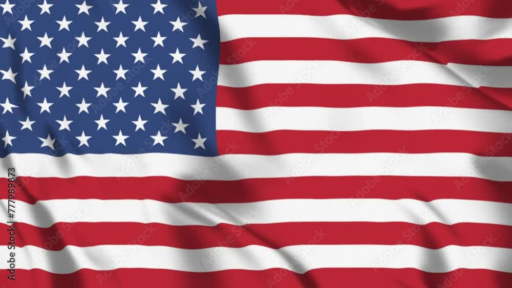 American flag waving in the wind. flag animation. American flag waving in the wind. flag animation.