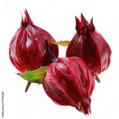 Roselle fruits isolated on transparent background