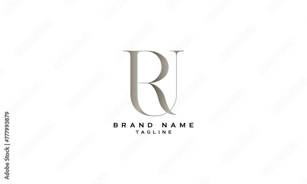 RU, UR, Abstract initial monogram letter alphabet logo design RU, UR, Abstract initial monogram letter alphabet logo design