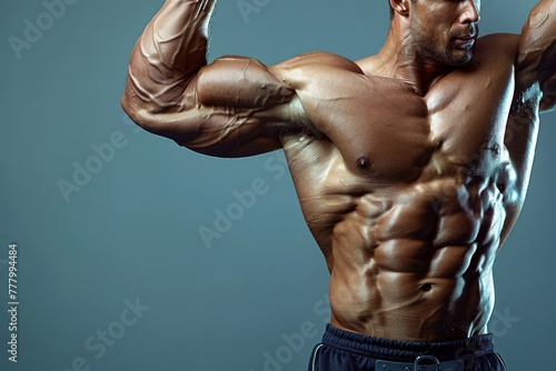 Man Flexing Muscles