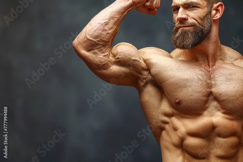 Man Flexing Muscles