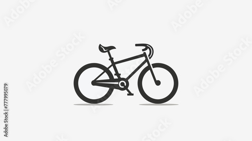 Bike icon logo vector illustration in black on white background