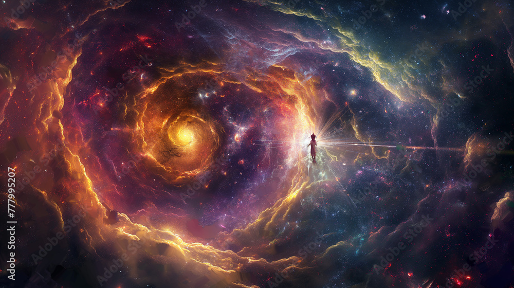 Fototapeta premium Nirvana_the_vast_universe_with_many_dimensions
