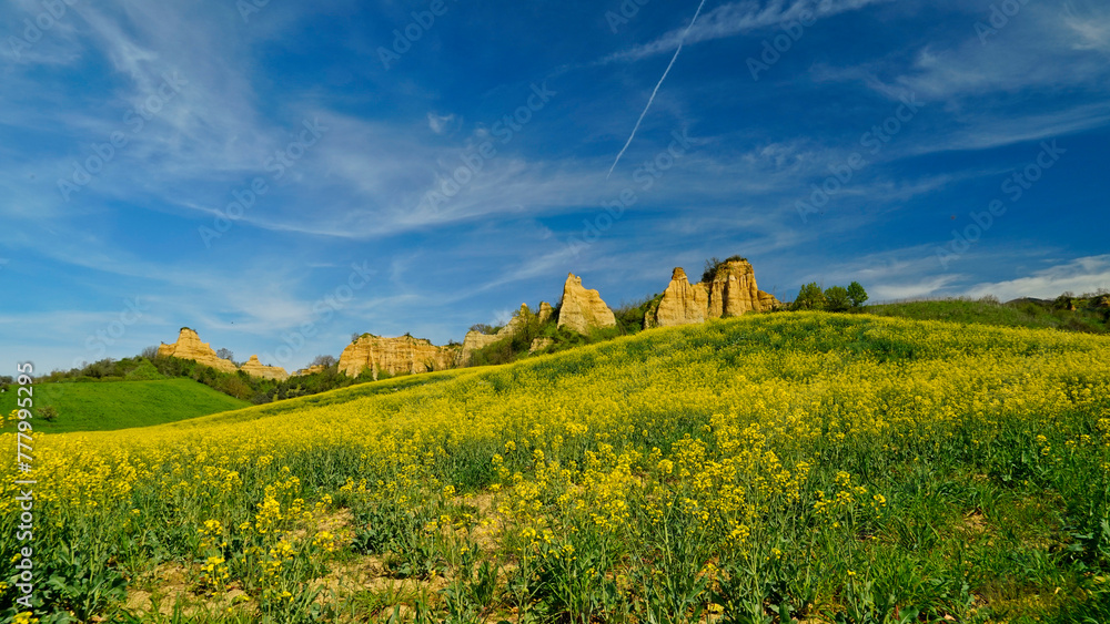 Paesaggio delle Balze del Valdarno,T oscana, Provincia di Arezzo, Italia
