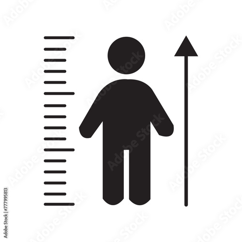 Schilderij op canvas height icon vector design templates,eps10